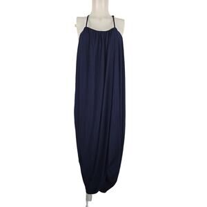 City Chic Navy Blue Faux Slinky Wrap Sleeveless Dress Women's XXL - 24 NWT